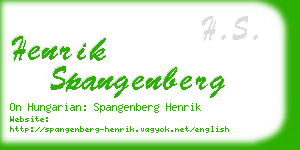 henrik spangenberg business card